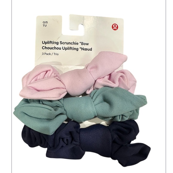 lululemon athletica Accessories - lululemon🍋Uplifting Scrunchie Bow Trio NWT